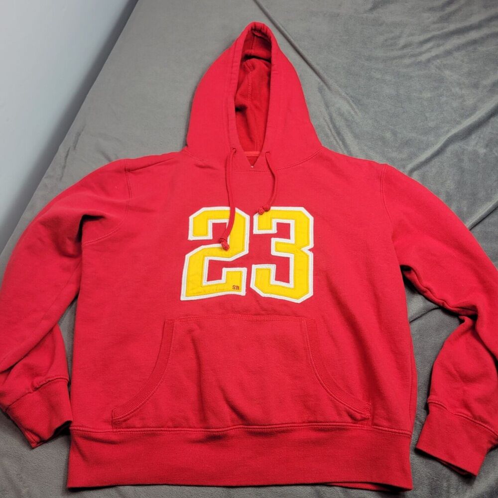 Steve & Barrys Red Hoodie Chiefs Yellow‎ 23 Womens Size Medium Cotton Tranquill
